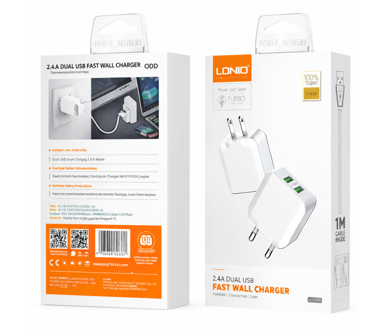 CARGADOR LDNIO A2201 12W 2P USB CON...