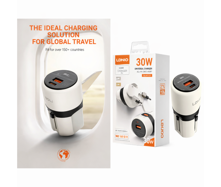 CARGADOR LDNIO Q2319 GAN 30W + CABLE...