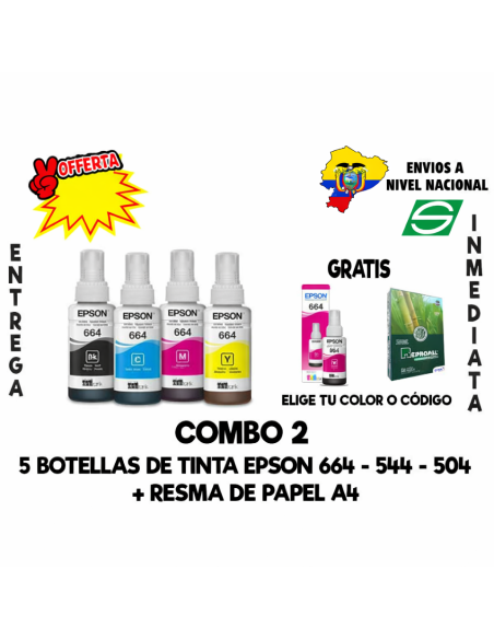 COMBO DE TINTAS FORMULADAS EPSON - HP - CANON - BROTHER