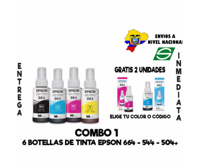 COMBO DE TINTAS FORMULADAS EPSON - HP...