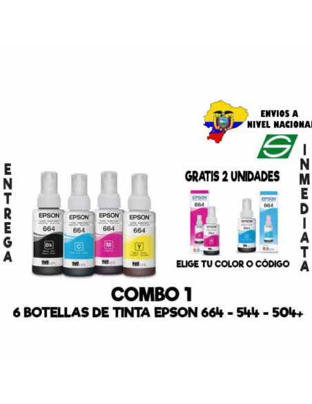 COMBO DE TINTAS FORMULADAS EPSON - HP - CANON - BROTHER