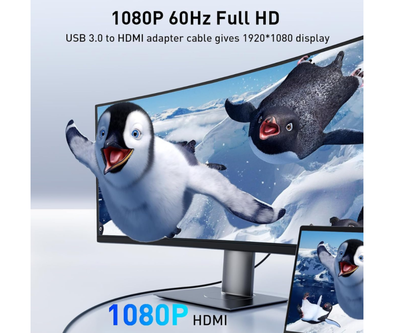 ADAPTADOR USB 3.0 MACHO A HDMI HEMBRA...