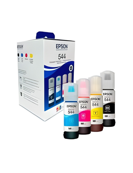 PACK COMBO DE BOTELLAS DE TINTAS 544 EPSON 4 COLORES NEGRO - CYAN - MAG - YELLOW