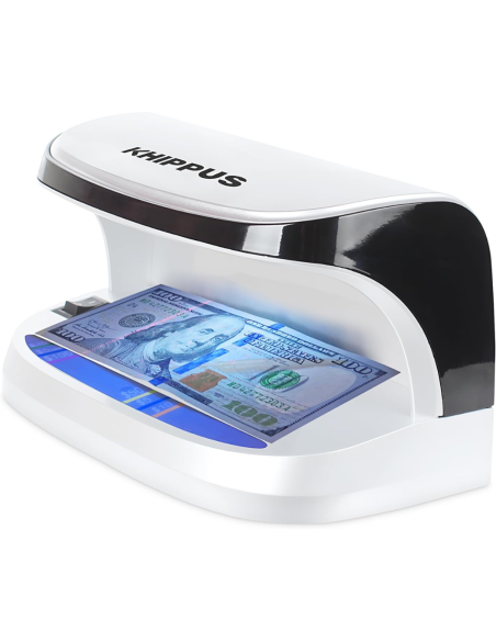 DETECTOR DE BILLETES FALSOS K410 KHIPPUS CON LUZ UV LED RECARGABLE