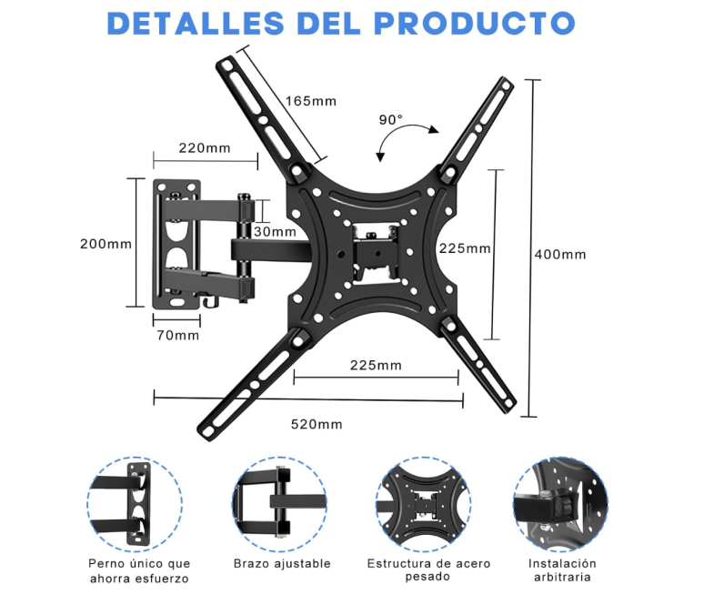 SOPORTE GIRATORIO X-400 32 - 55 PULGADAS