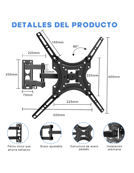 SOPORTE GIRATORIO X-400 32 - 55 PULGADAS