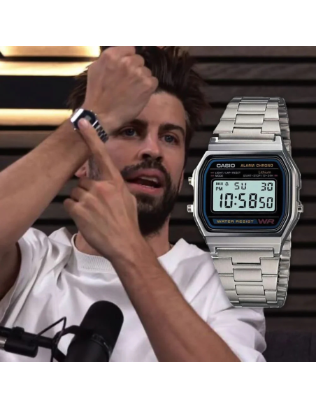 RELOJ CASIO RETRO PEQUEÑO JUVENIL ELECTRONICO A158WA-1D 33MM