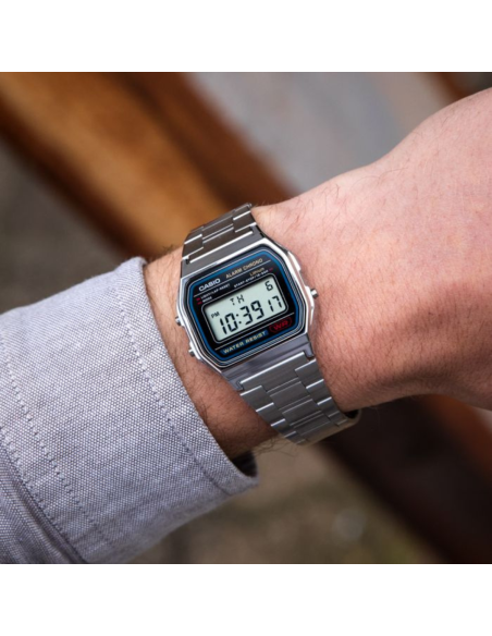 RELOJ CASIO RETRO PEQUEÑO JUVENIL ELECTRONICO A158WA-1D 33MM