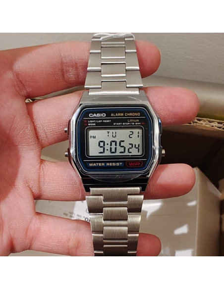 RELOJ CASIO RETRO PEQUEÑO JUVENIL ELECTRONICO A158WA-1D 33MM