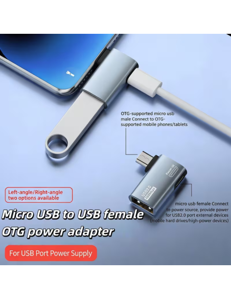 ADAPTADOR MICRO USB MACHO A USB HEMBRA OTG