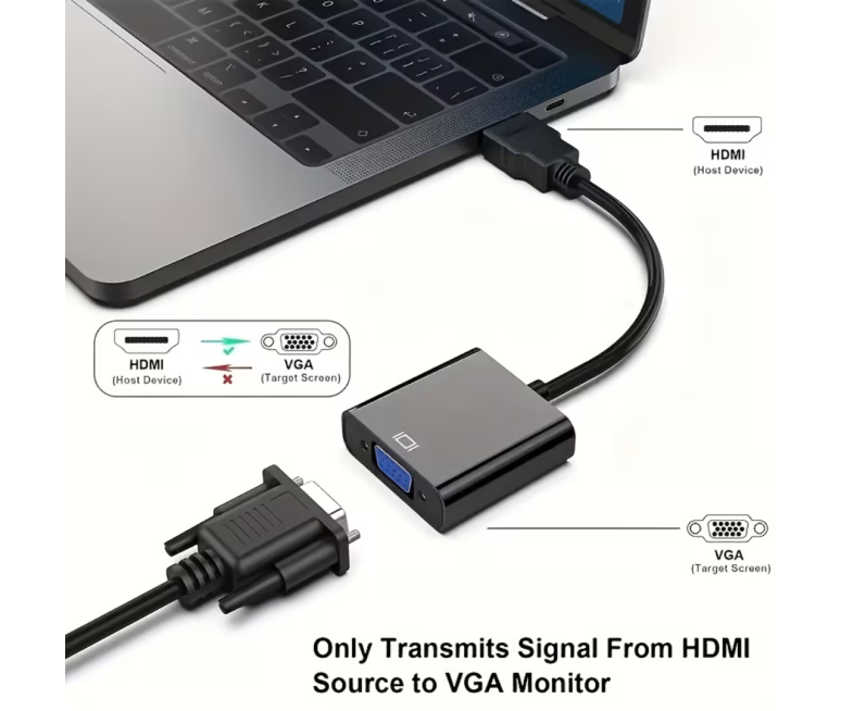 CABLE ADAPTADOR HDMI MACHO A VGA HEMBRA