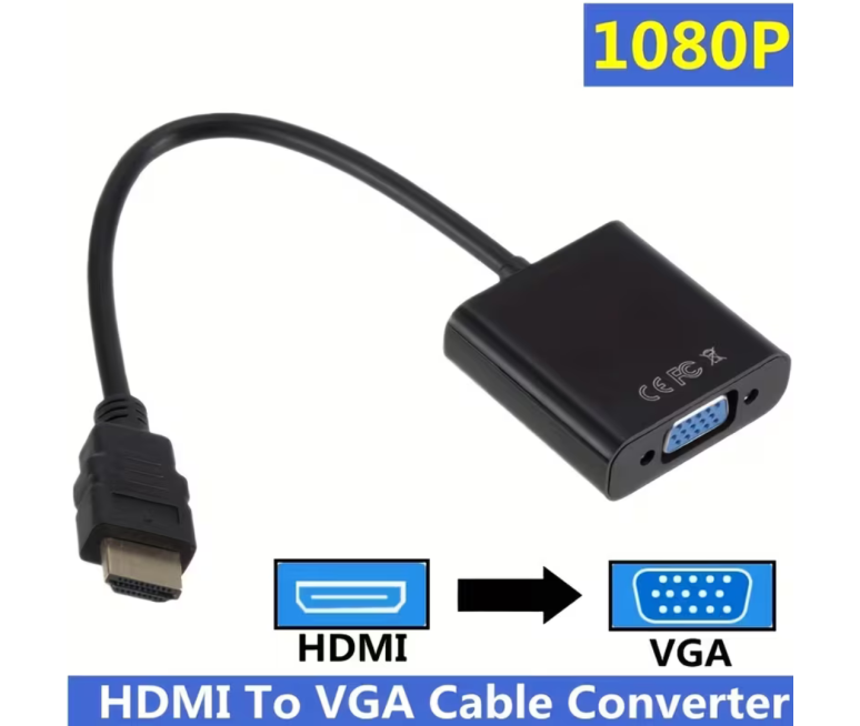 CABLE ADAPTADOR HDMI MACHO A VGA HEMBRA