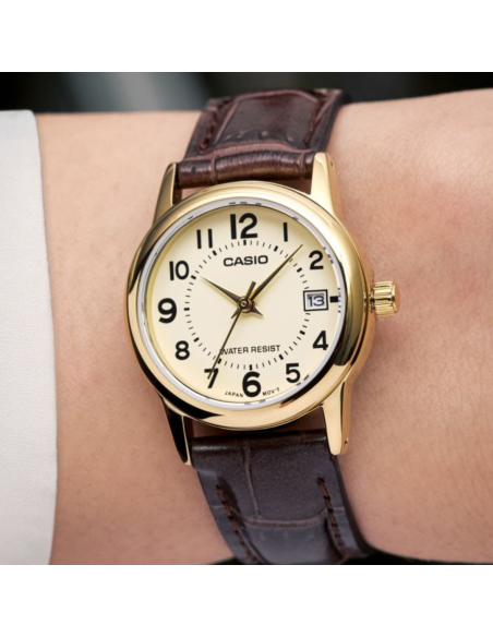 RELOJ CASIO PARA DAMA ANALÓGICO CASUAL LTP-V002GL-9B 25MM