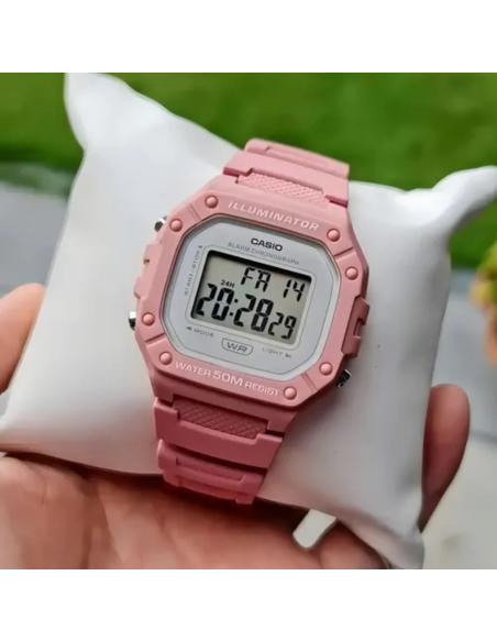 RELOJ CASIO CUADRADO ELECTRONICO PARA MUJER W-218HC-4A 43MM