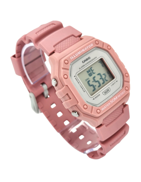RELOJ CASIO CUADRADO ELECTRONICO PARA MUJER W-218HC-4A 43MM
