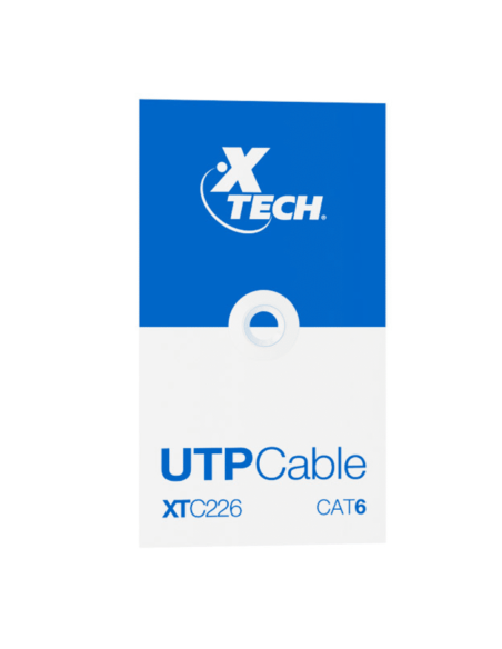 CAJA DE CABLE UTP XTECH XTC – 226 CAT. 6 305 MTS. INT GRAY