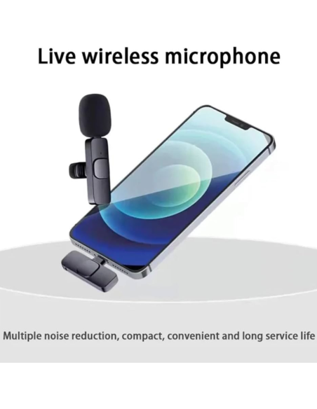 MICROFONO INALAMBRICO PARA CELULAR TIPO C DOBLE K8