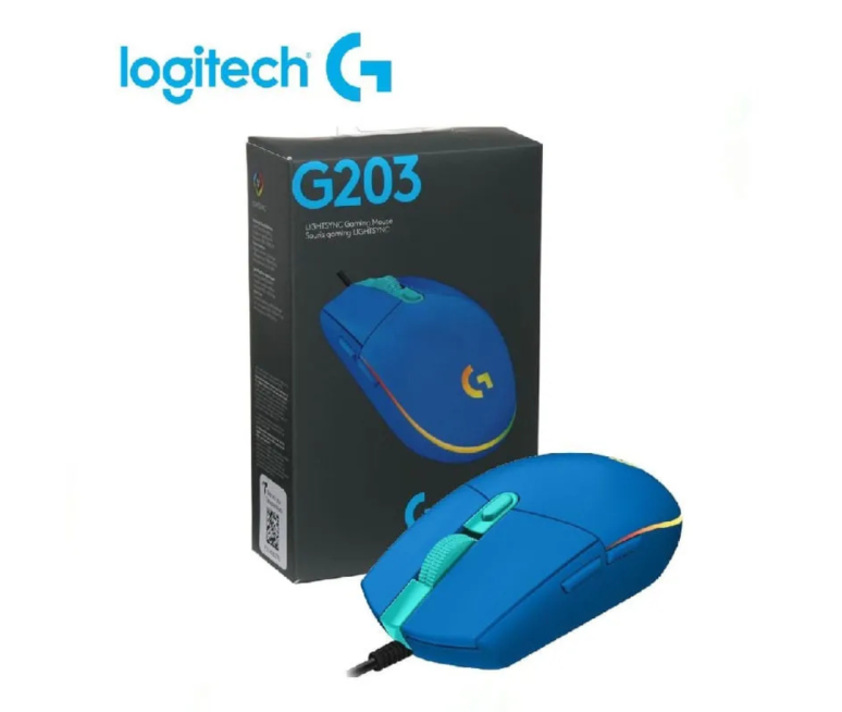MOUSE LOGITECH GAMER G203 USB RGB...