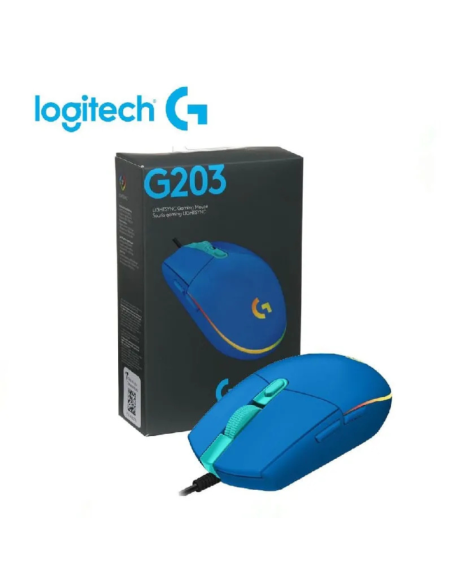 MOUSE LOGITECH GAMER G203 USB RGB PRODIGY AZUL LIGHTSYNC