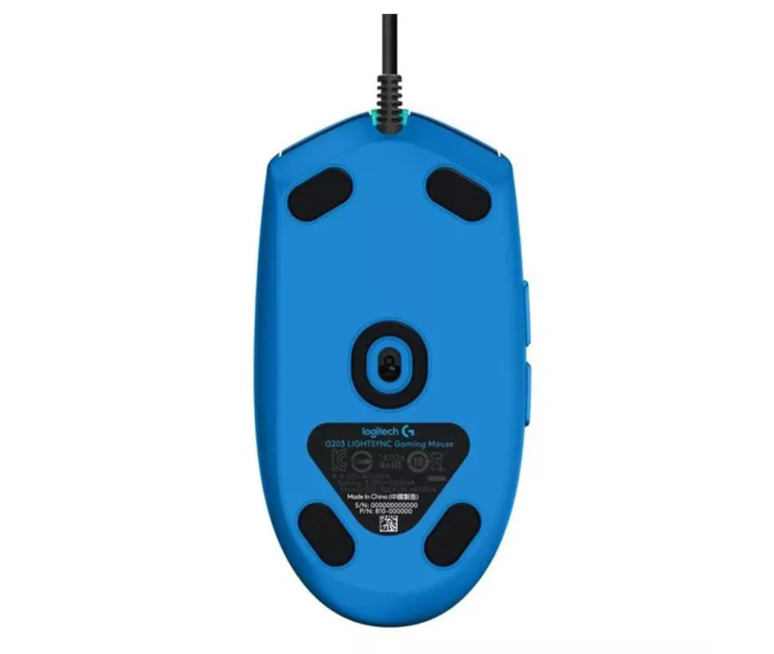MOUSE LOGITECH GAMER G203 USB RGB...