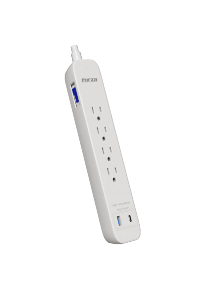 REGLETA FORZA PROTECTOR 1625W – 500J – 4 TOMAS – 1 USB A – 1 USB C 120V / 240V