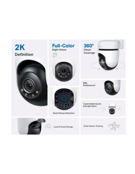 CAMARA SMART WIFI TP-LINK TAPO C510W VISION NOCTURNA Y PANORAMICA BIDIRECCIONAL IP65