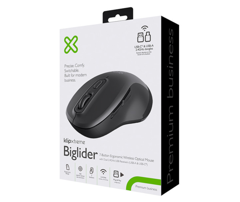 MOUSE KLIP XTREME KMW-550 ERGONOMICO...