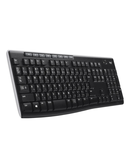 TECLADO LOGITECH K270 NEGRO INALAMBRICO MULTIMEDIA USB NEGRO