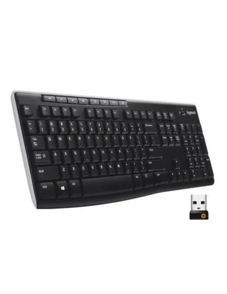 TECLADO LOGITECH K270 NEGRO INALAMBRICO MULTIMEDIA USB NEGRO