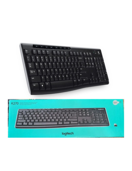 TECLADO LOGITECH K270 NEGRO INALAMBRICO MULTIMEDIA USB NEGRO