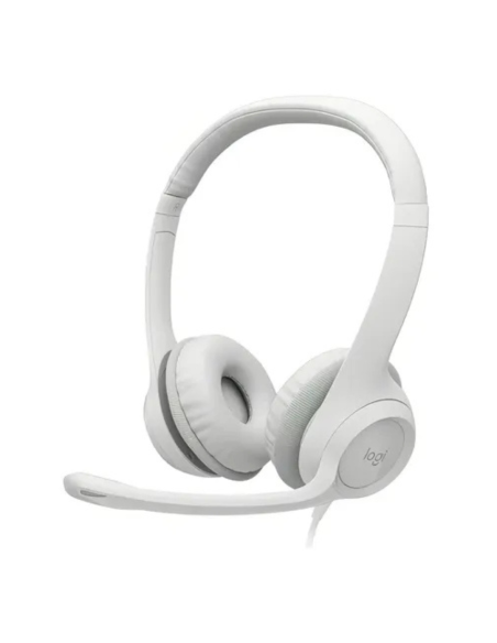 AURICULAR LOGITECH H390 CABLE USB A CONTROL DE VOLUMEN SILENCIADORES COLOR BLANCO