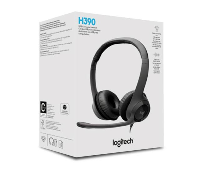 AURICULAR LOGITECH H390 NEGRO USB...