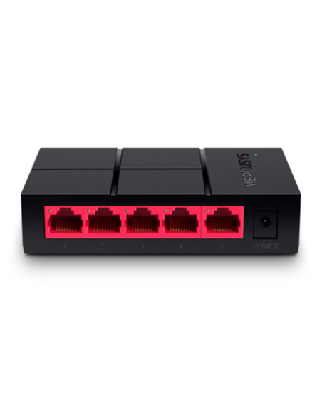 SWITCH MERCUSYS MS105G ESCRITORIO 5 PUERTOS 10-100-1000 MBPS NEGRO