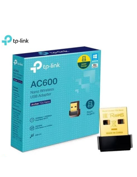 ADAPTADOR INALAMBRICO TP-LINK USB DOBLE BANDA AC600 ARCHER T2U NANO