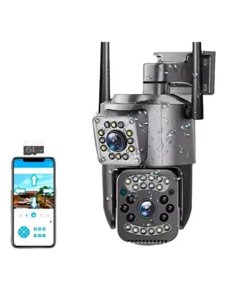 CAMARA DE SEGURIDAD WIFI DOBLE LENTE 4K V380 PRO VISION NOCTURNA