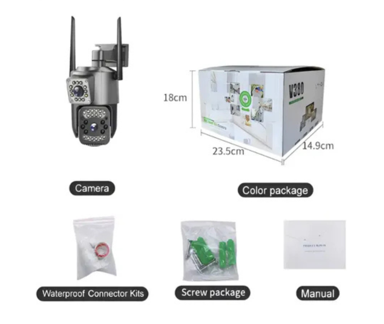 CAMARA DE SEGURIDAD WIFI DOBLE LENTE...