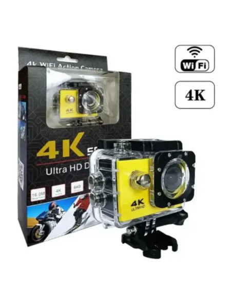 CAMARA GO PRO 4K GRANDE WIFI CON CONTROL 4K IMPERMEABLE