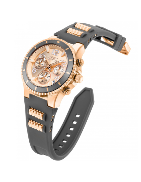RELOJ INVICTA DE DOS TONOS 24189 CUARZO CON ESFERA ORO ROSA 39MM