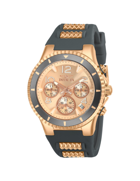 RELOJ INVICTA DE DOS TONOS 24189 CUARZO CON ESFERA ORO ROSA 39MM