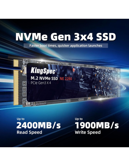 DISCO DURO SSD KINGSPEC M.2 NVME 512GB 2280