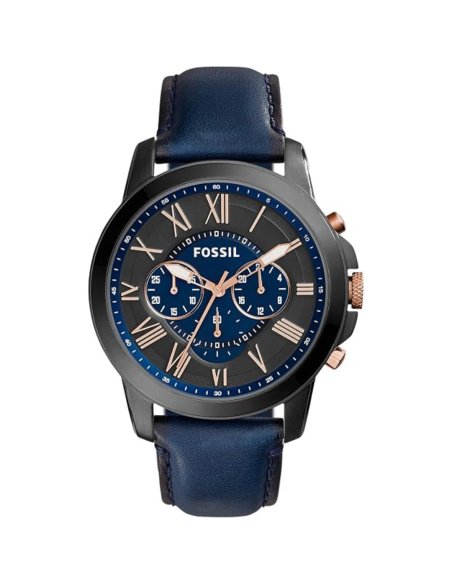 RELOJ FOSSIL FS5061IE GRANT CORREA AZUL 44MM