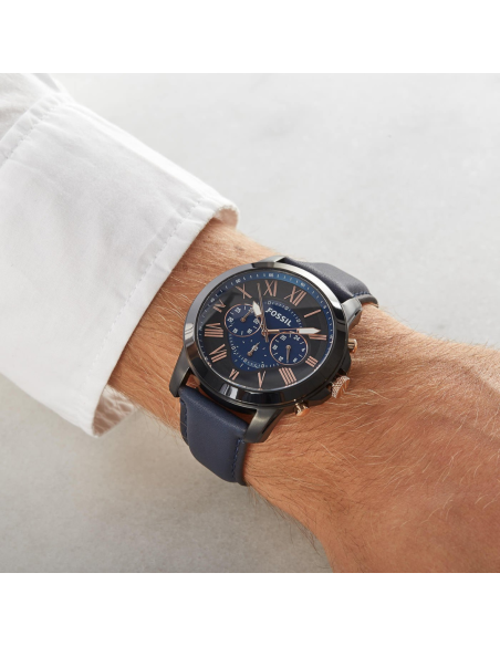 RELOJ FOSSIL FS5061IE GRANT CORREA AZUL 44MM