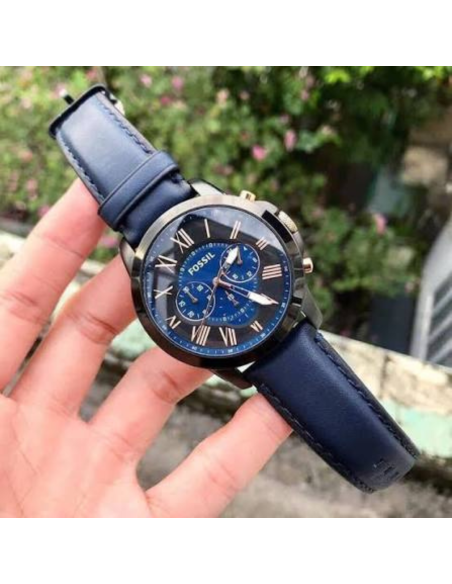 RELOJ FOSSIL FS5061IE GRANT CORREA AZUL 44MM