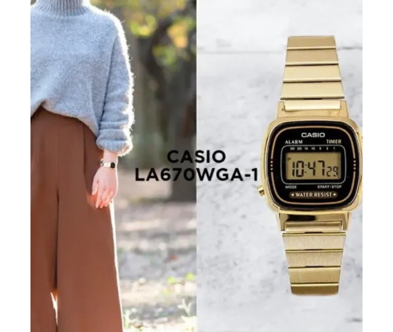RELOJ CASIO DORADO LA670WGA-1 25MM...