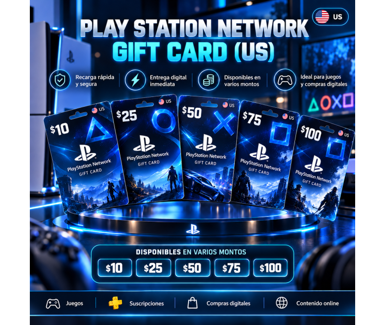 PLAY STATION NETWORK GIFT CARD (US)
