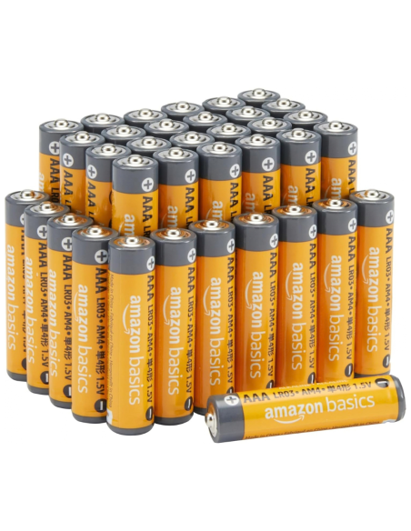 PAQUETE DE 4 UNIDADES DE PILAS AAA AMAZON BASIC ALCALINAS DE ALTO RENDIMIENTO