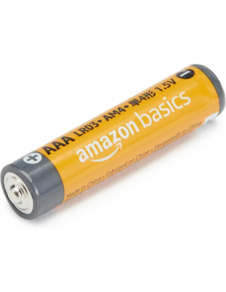 PAQUETE DE 4 UNIDADES DE PILAS AAA AMAZON BASIC ALCALINAS DE ALTO RENDIMIENTO