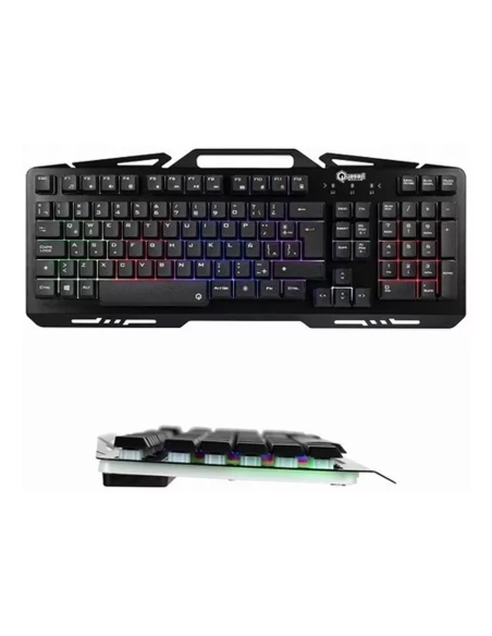 COMBO QUASAD 4 EN 1 TECLADO-MOUSE-AUDIFONOS-ALMOHADILLA RGB BUNDLE