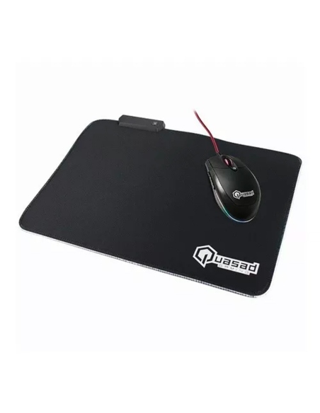 COMBO QUASAD 4 EN 1 TECLADO-MOUSE-AUDIFONOS-ALMOHADILLA RGB BUNDLE