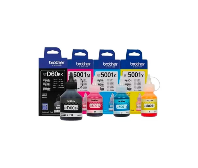 BOTELLA DE TINTA FORMULADA BROTHER NEGRO, AMARILLO, AZUL, ROJO - UNIDAD